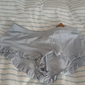 SKIMS Light Gray Ruffle Trim Panties